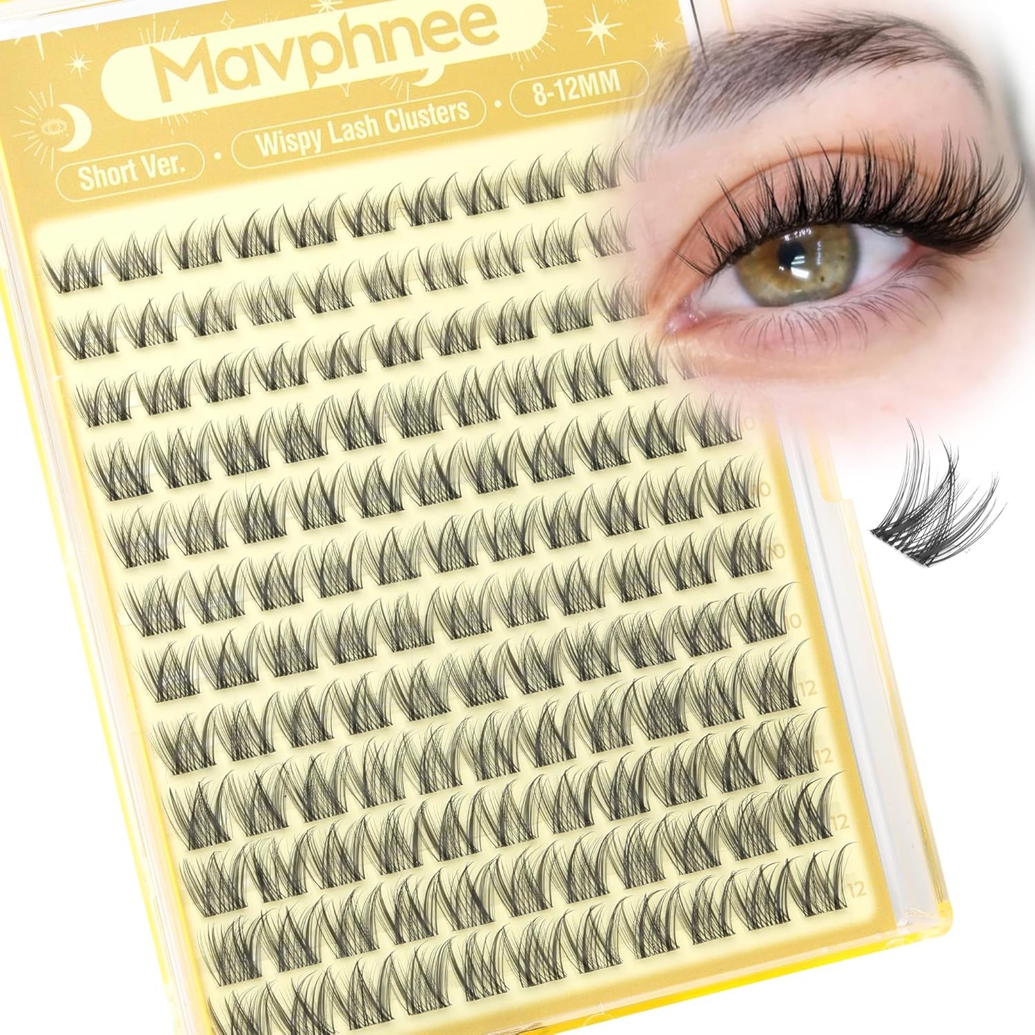 Lash Clusters Natural Eyelash Clusters 8-12MM Wispy Lash Extensions C Curve Indi