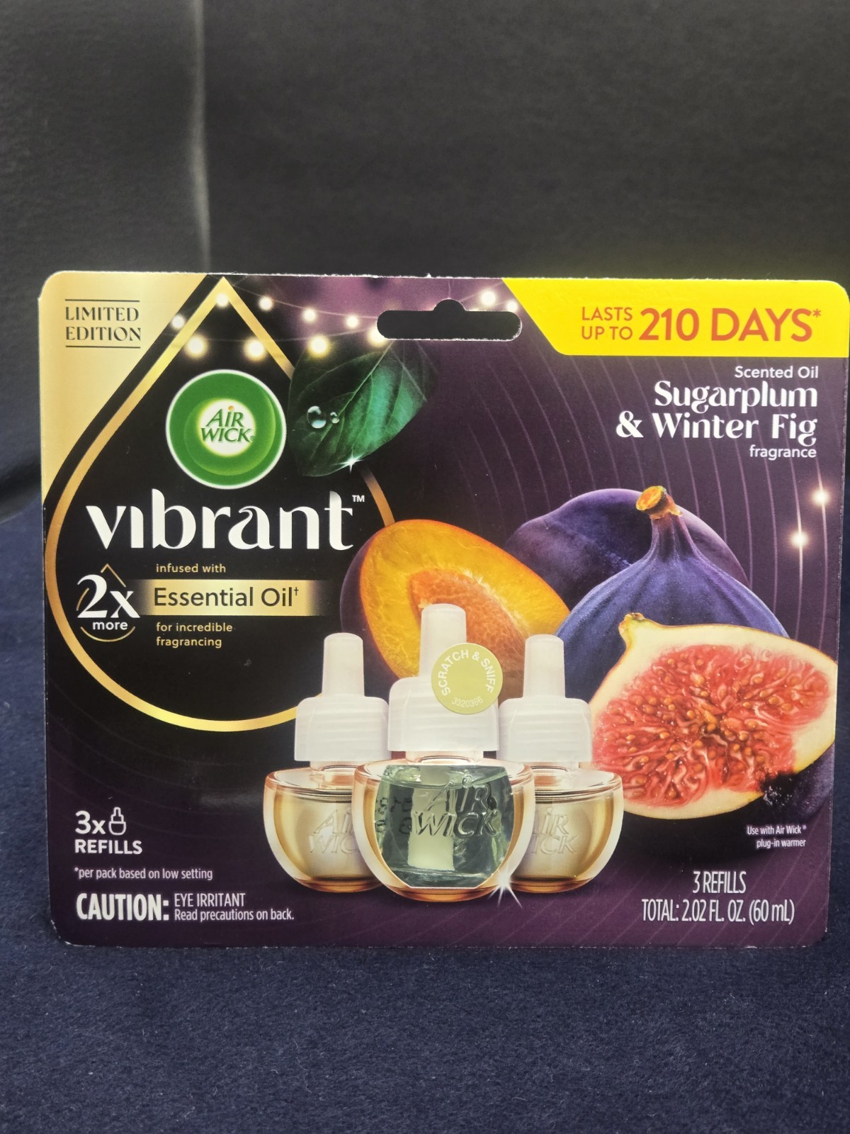 Air Wick Scented Oil Air Fresheners Vibrant Sugarplum & Winter Fig - 3ct