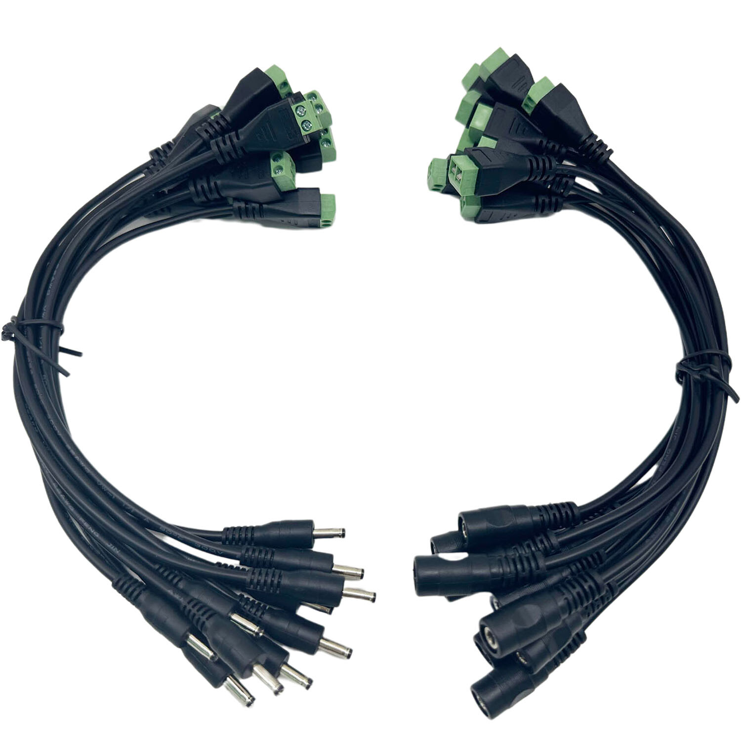 3.5mm x 1.35mm CCTV DC Power Male Female To AV Screw Video Balun Terminal Cable