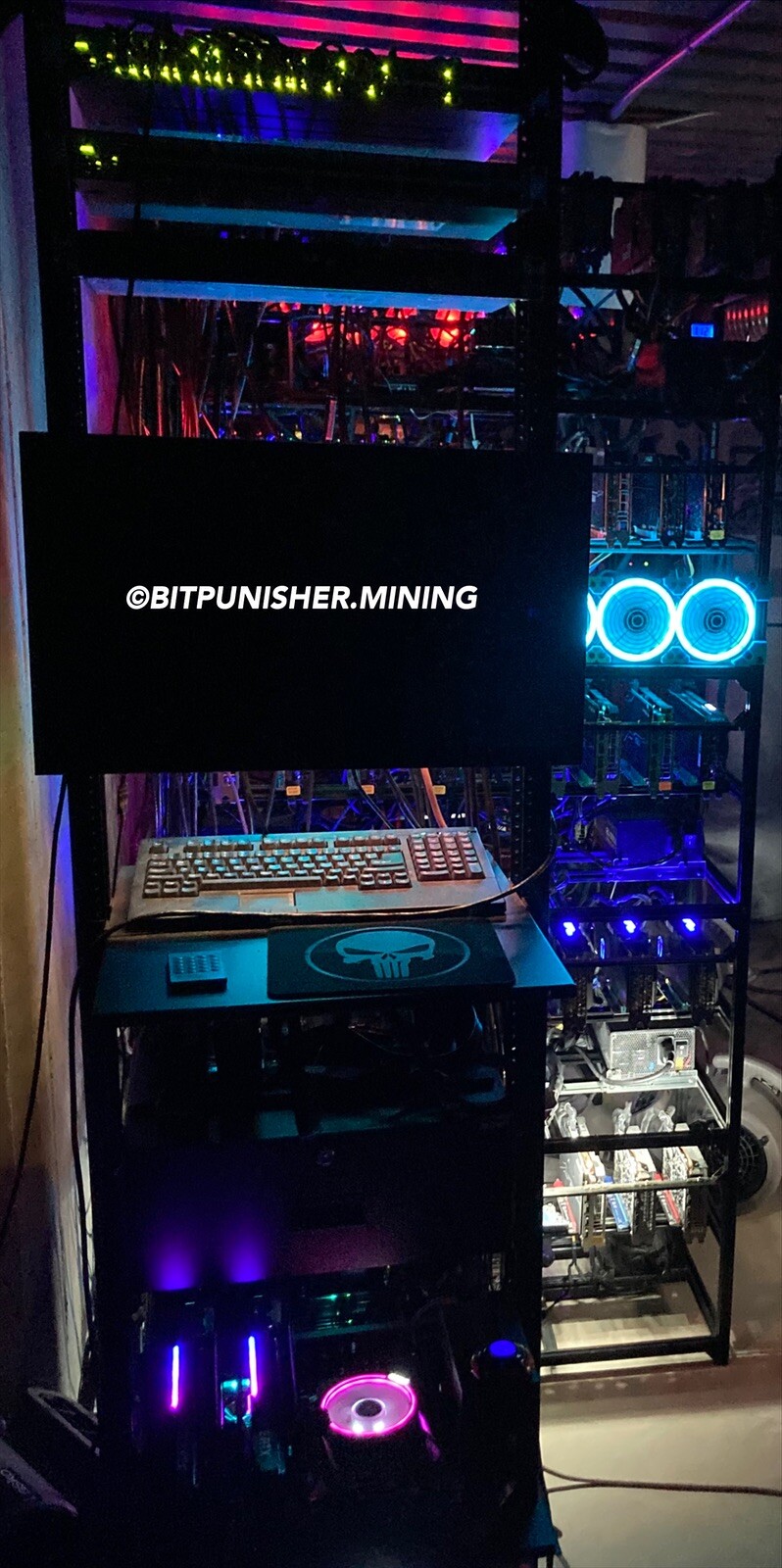 80 GPU Mining Rig Open Frame BITCOIN BTC, Pyrin Crypto Currency Miner Computer