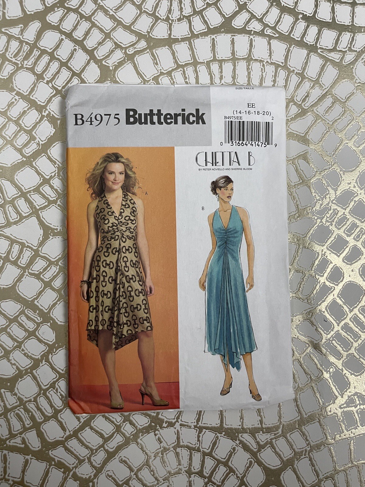Halter Dress DIY Easy Sewing pattern B4975 Butterick - Size 14 16 18 20 - UNCUT
