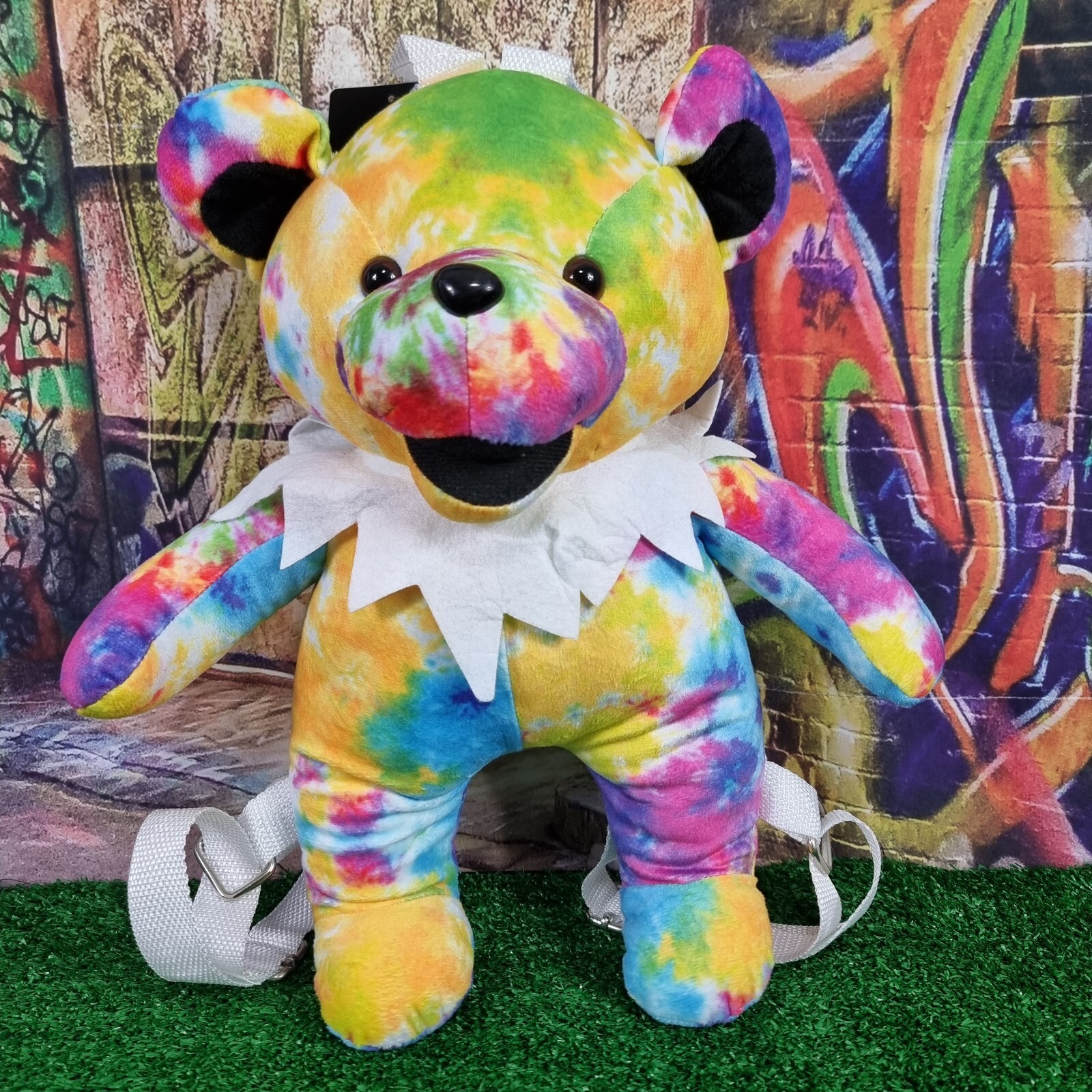 Grateful Dead Bear Tie Dye Backpack 16” Tall, Adjustable Straps New (B7)