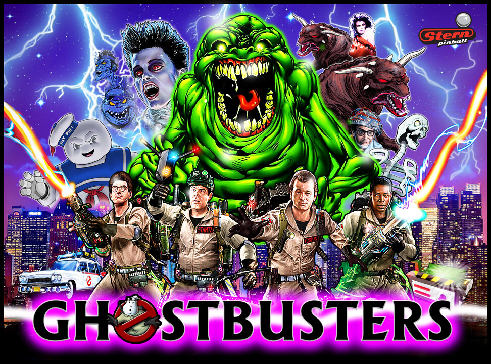 Ghostbusters Pinball Alternate Translite HIGHEST QUALITY RESOLUTION!