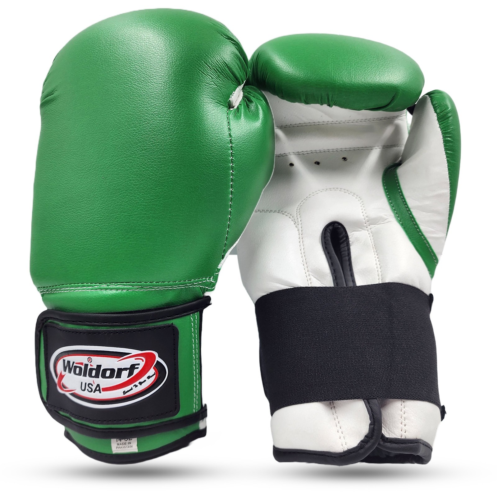 Professional Boxing Gloves Vinyl Green Punch Bag Training MMA Muay Thai Sparring