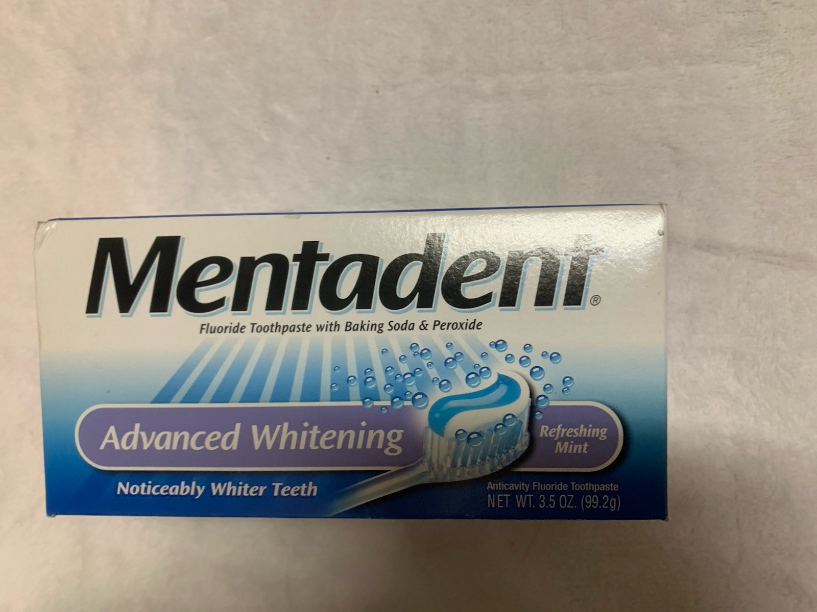 Mentadent Advanced Whitening Refreshing Mint Toothpaste 3.5 OZ Brand New Sealed