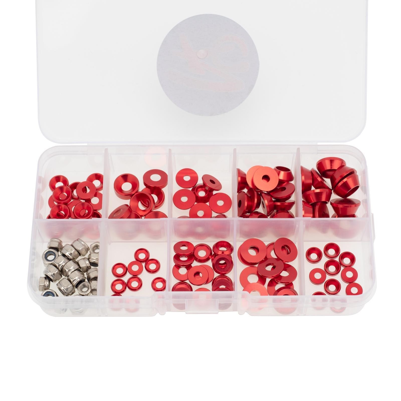 125x RC Gasket Kit Colorful CNC Aluminum Alloy for 1/10 1/8 RC Car Dress up a