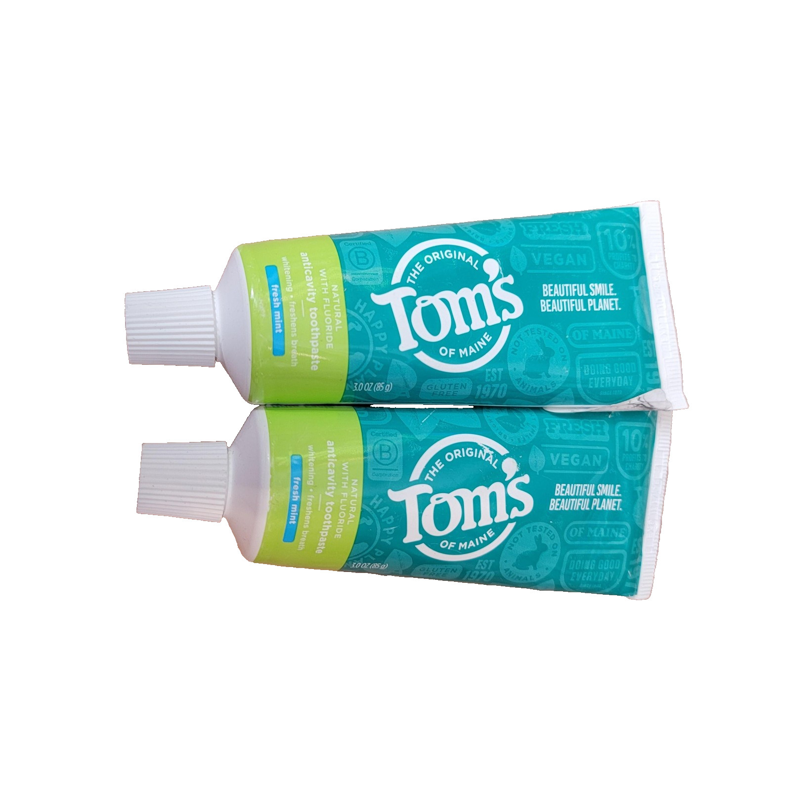 Tom's of Maine Natural Fluoride Anticavity Toothpaste Fresh Mint 3.0 oz Lot 2