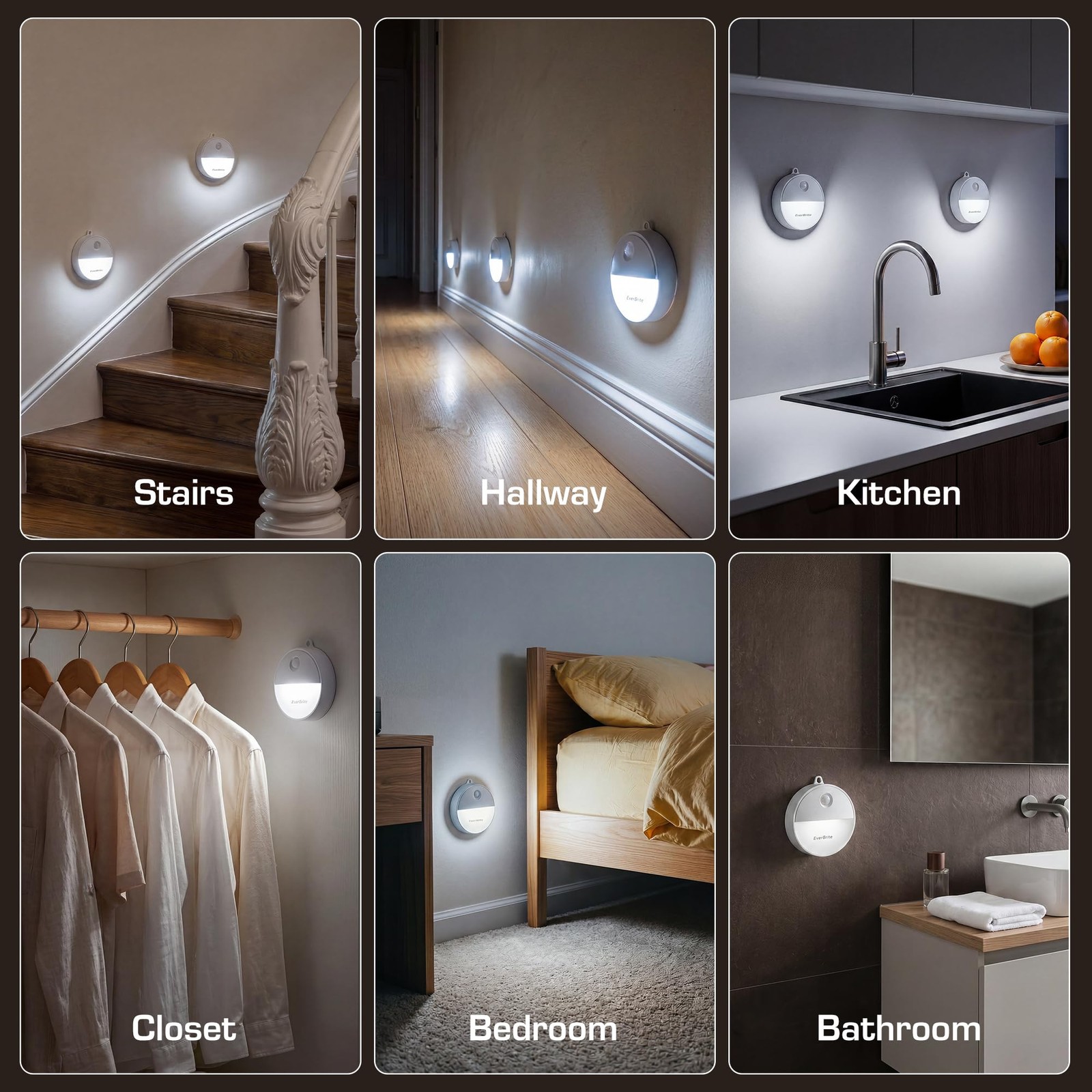 EverBrite LED Motion Sensor Night Light, Automated On & Off, Cool White Motion A