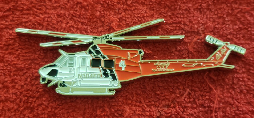 LA CITY FIRE WATER DROPPING HELICOPTER CHALLENGE COIN (USCG ARMY NAVY CHP USMC