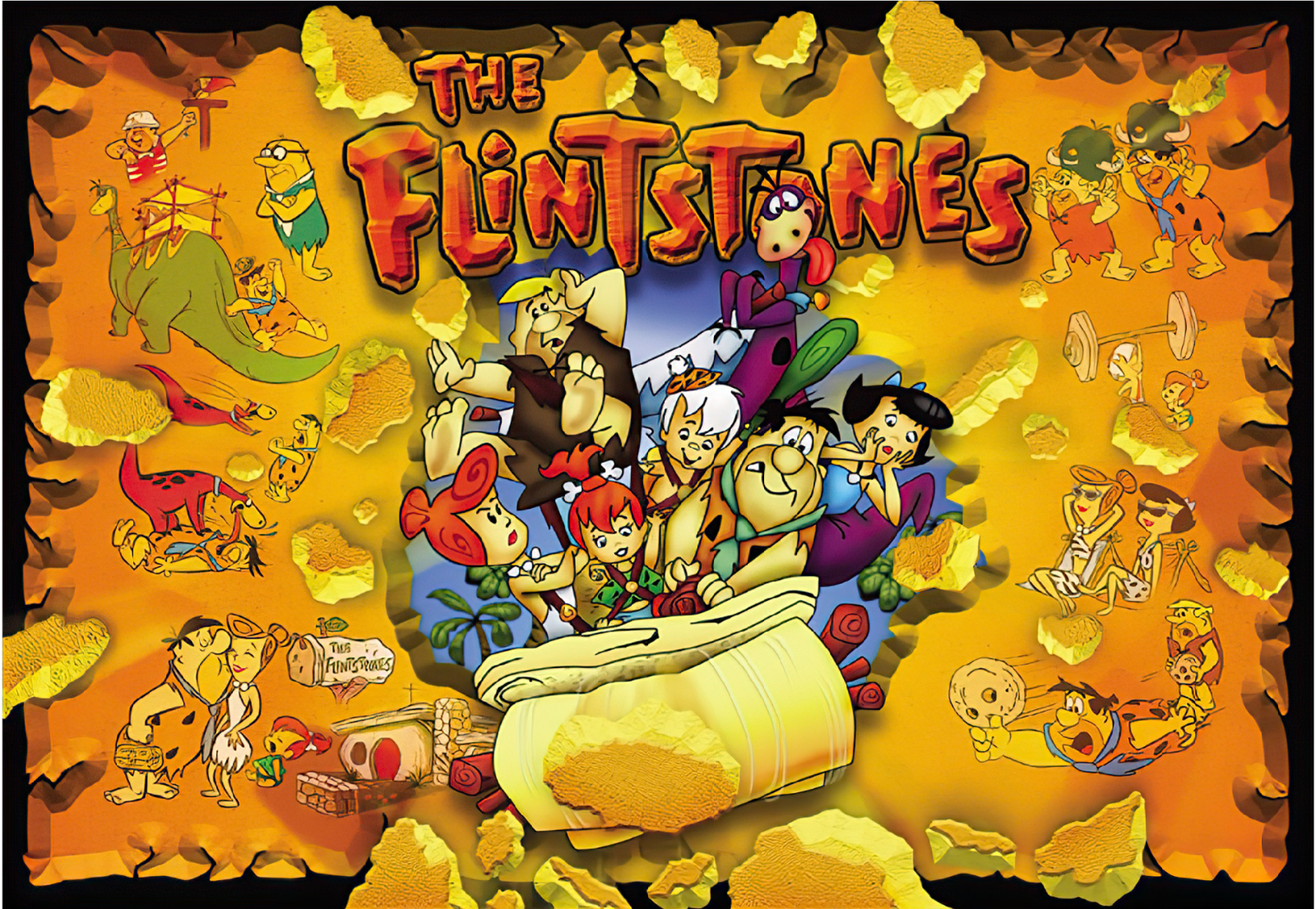 Williams FLINTSTONES Pinball Machine Custom Translite Version 3