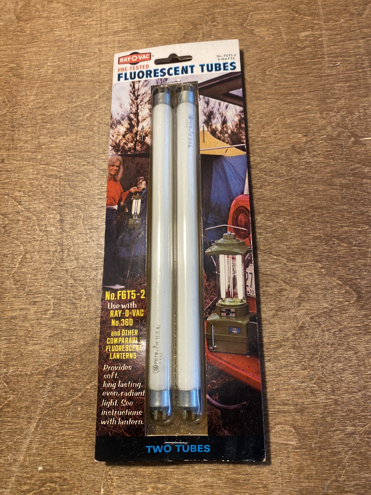 Ray-O-Vac 6 Watt Fluorescent Lantern Tubes New in Sealed  for 360 Part F6T5