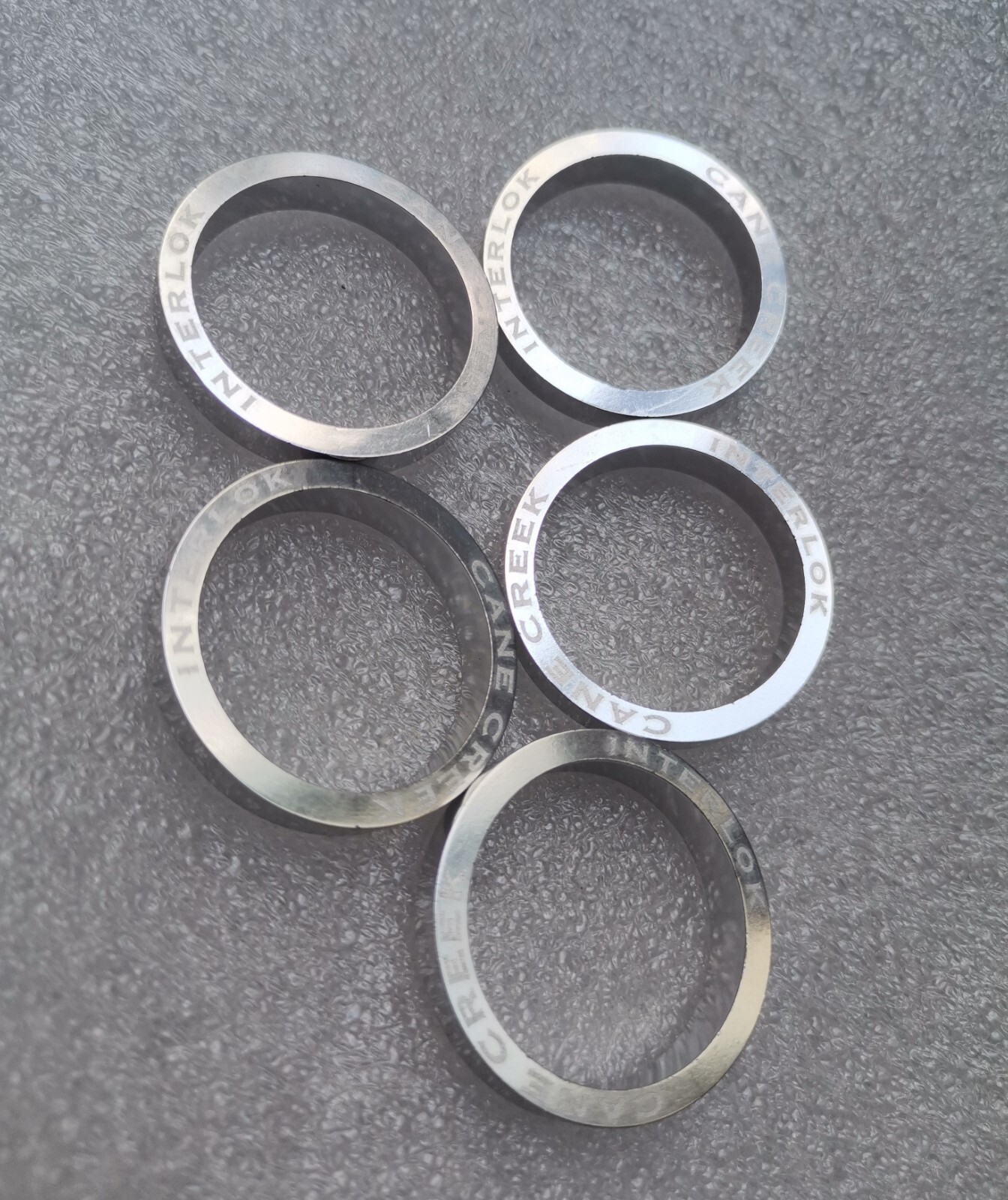 WHOLESALE QTY 5 CANE CREEK HEADSET INTERLOK SPACERS 5MM CNC ALLOY 28.6MM