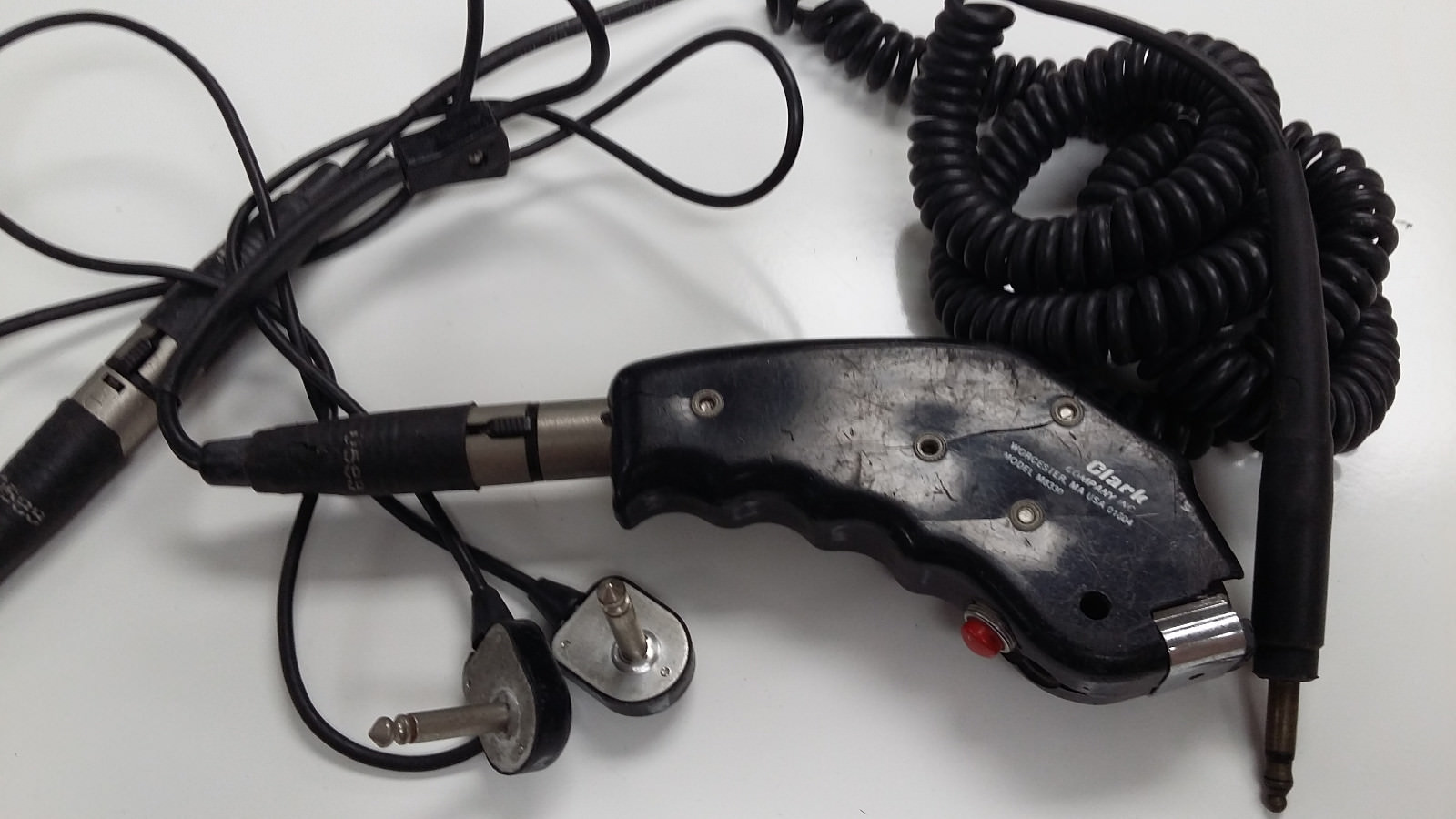 David Clark M8330 Handheld Microphone Assy attached to C8301