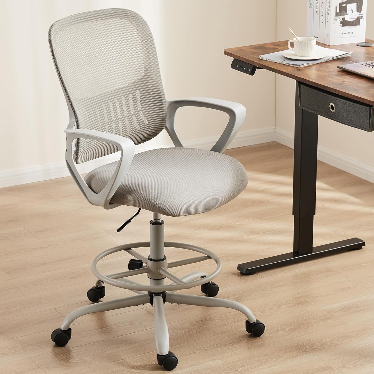 Adjustable Drafting Chair Tall Home Office Ergonomic Standing Desk Chairs
