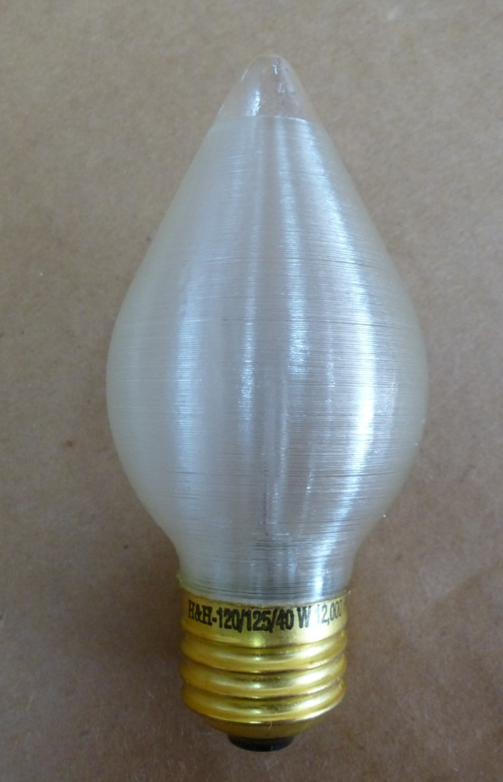 6 Pack H&H 40 Watt C15 Satin Spun Glow Decorative Fixture Post Light Bulbs