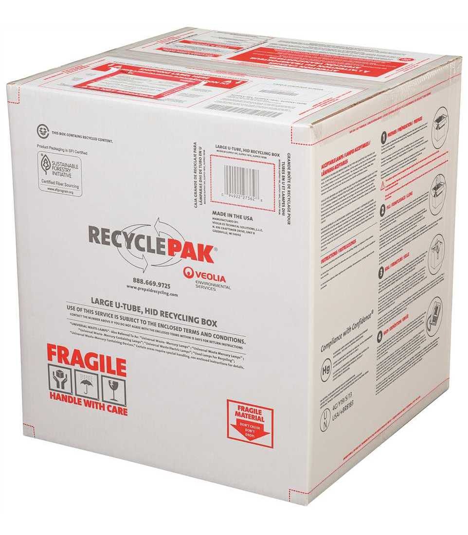 VEOLIA ENVIRONMENTAL SERVICES SUPPLY-191 2 ft. U-Tube/HIDS Large Recycle Box