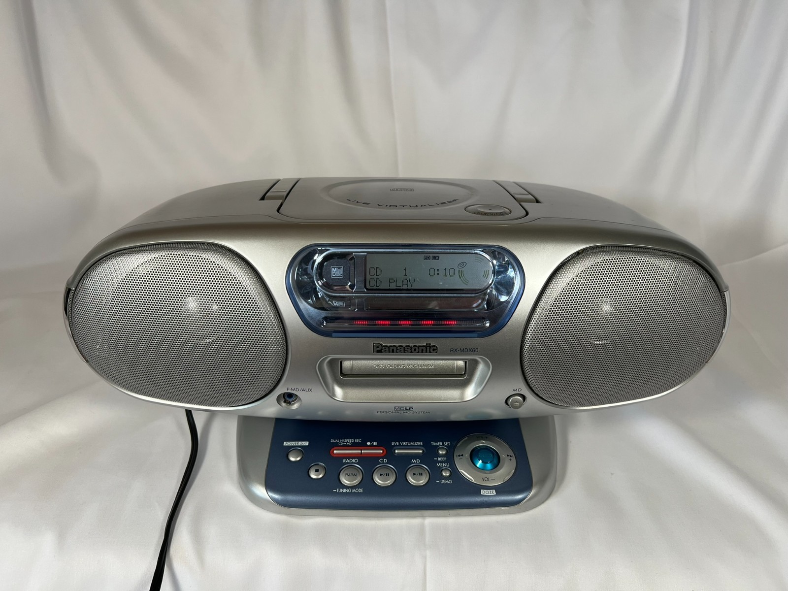 Personal MD system RX-MDX60 CD and MD operation confirmed