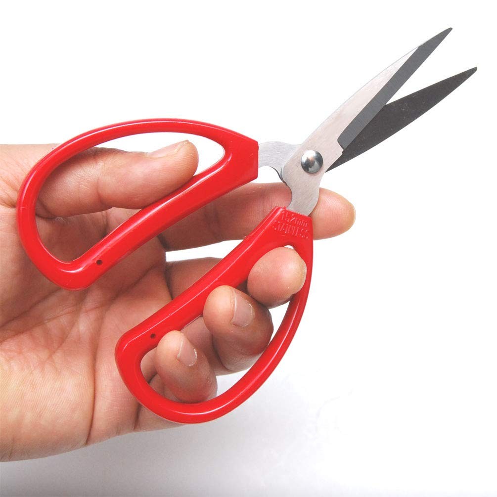 6-Inch Red Handle Multi-Purpose Scissors Sharp Stainless Steel for Cutting