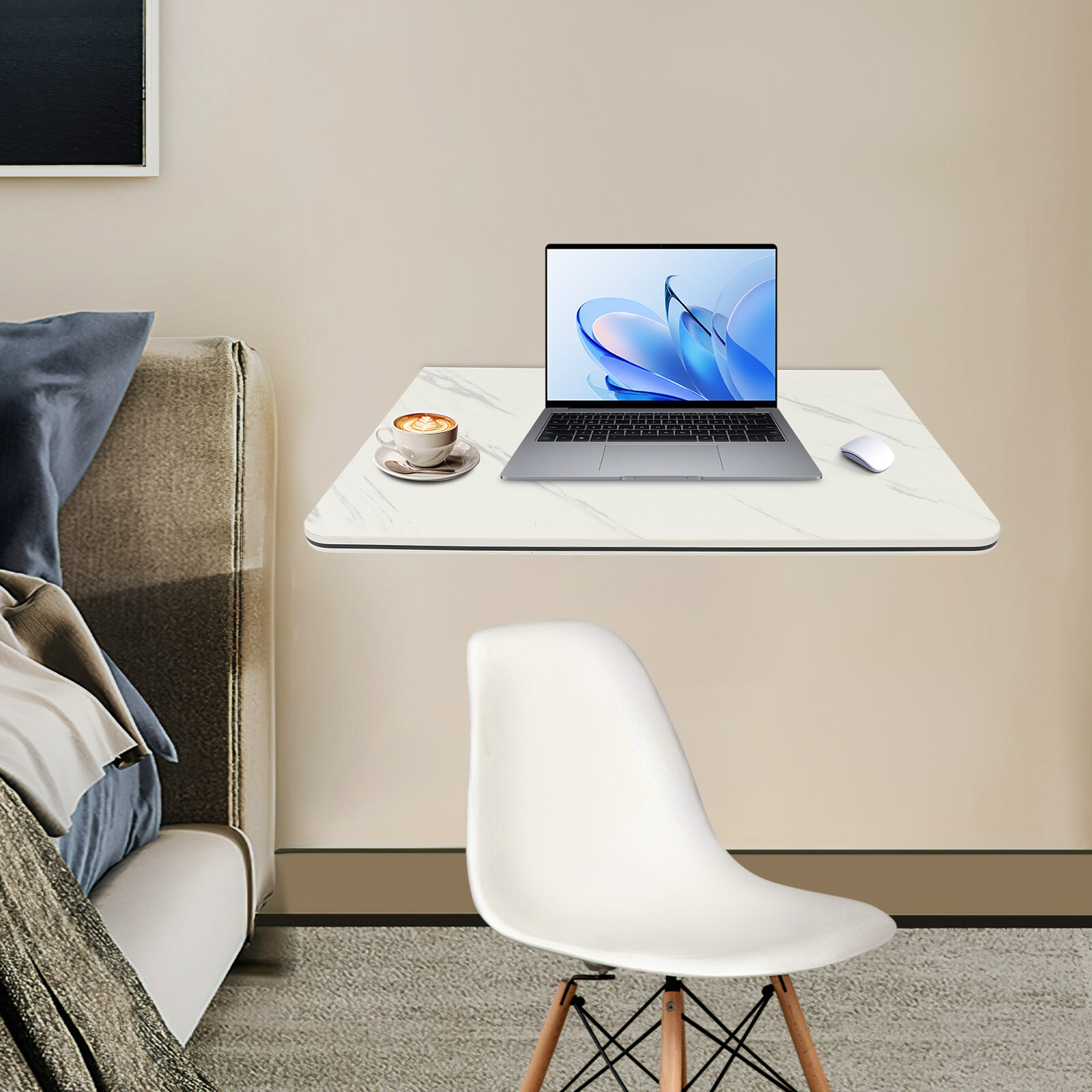 Wall Mount Folding Table Foldable Desk Study Work Bench For Office Bedroom Dorm