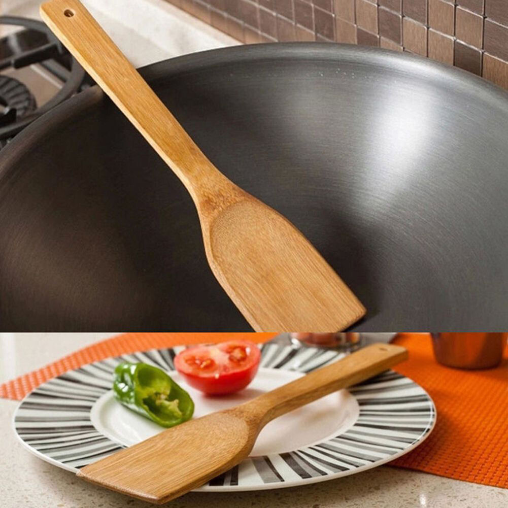 Wooden Bamboo Utensils Spatula Spoon Shovel Cooking Healthy Kitchen Tools