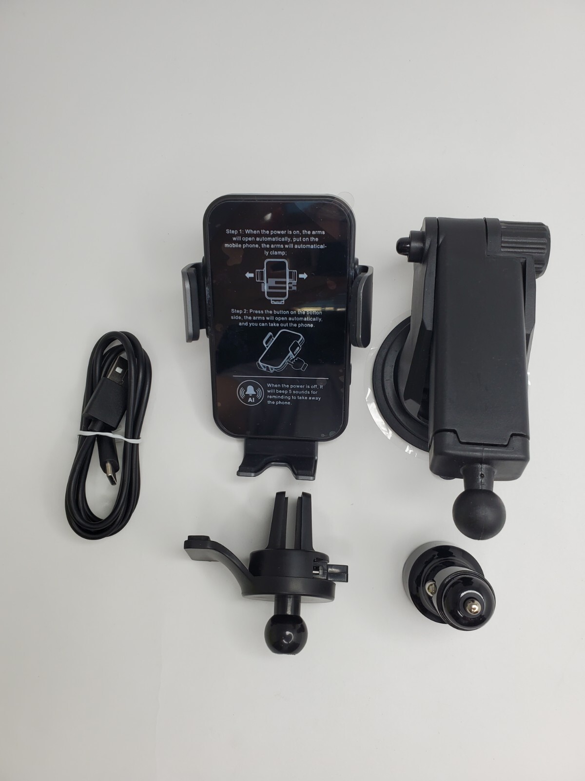 Bracketron PwrUp Qi Automatic Dash Window Vent Mount for iPhone Samsung Pixel Lg