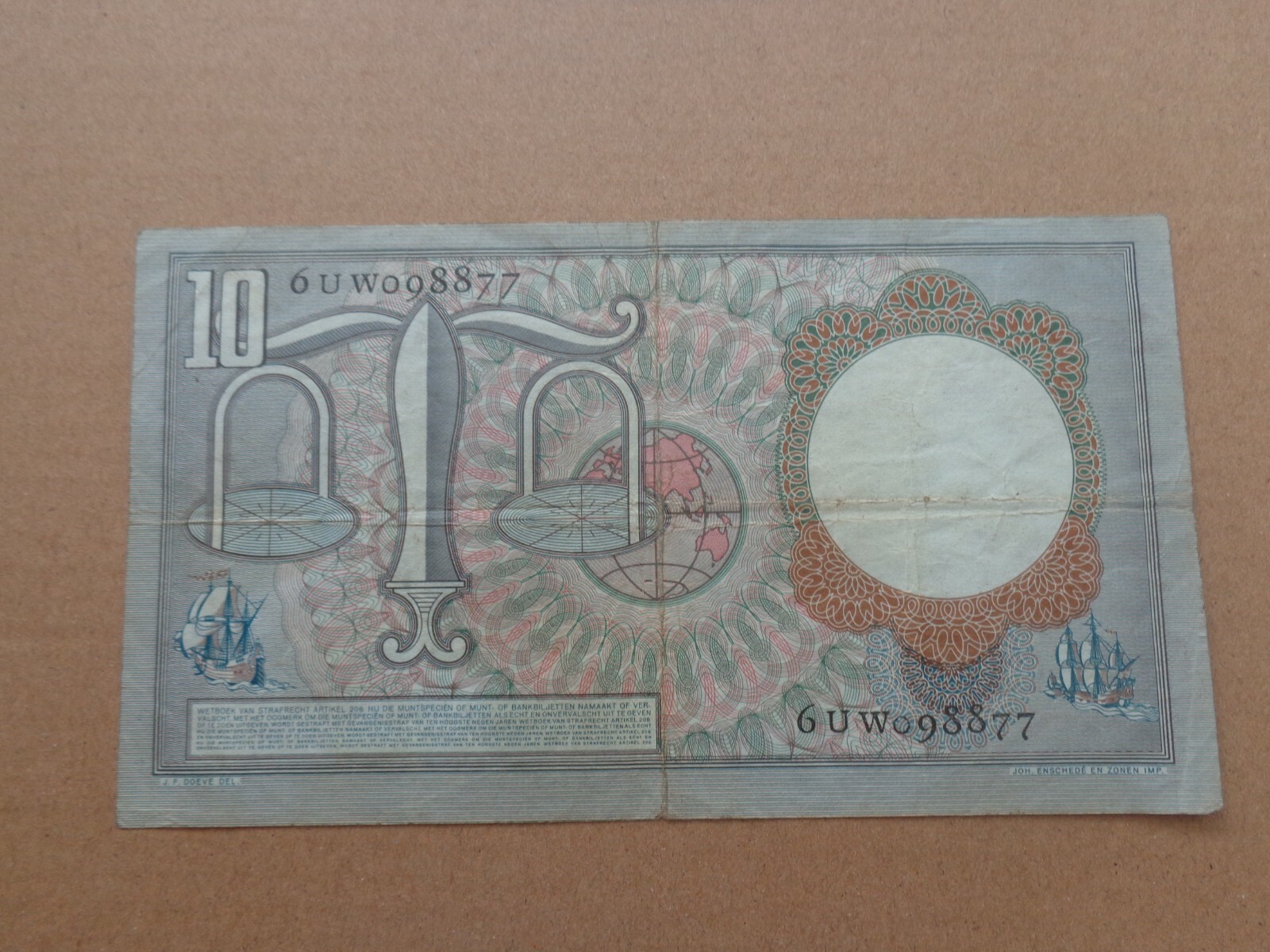 Netherlands Banknote 10 gulden 1953 (a)
