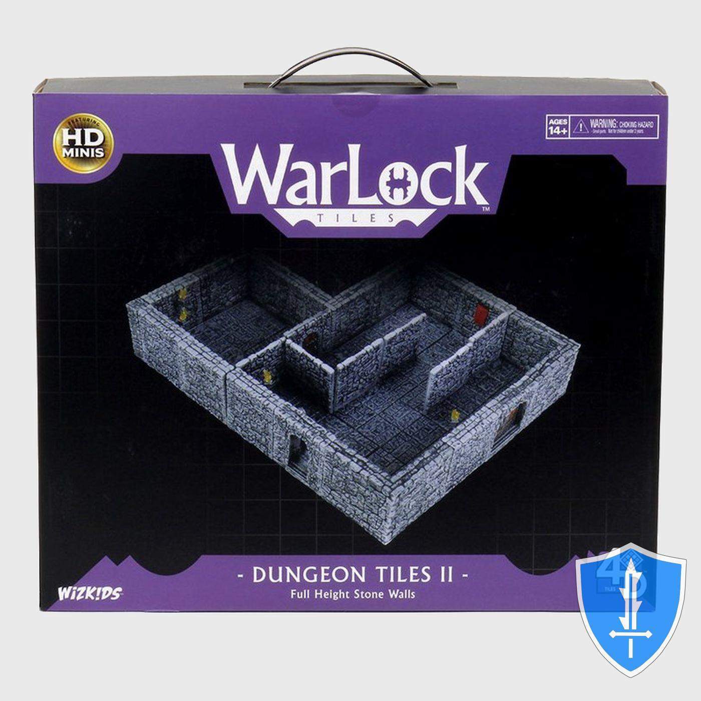 Dungeon Tile II Set - Wizkids WarLock Tiles D&D Dungeon Terrain Full 2" Tall NIB
