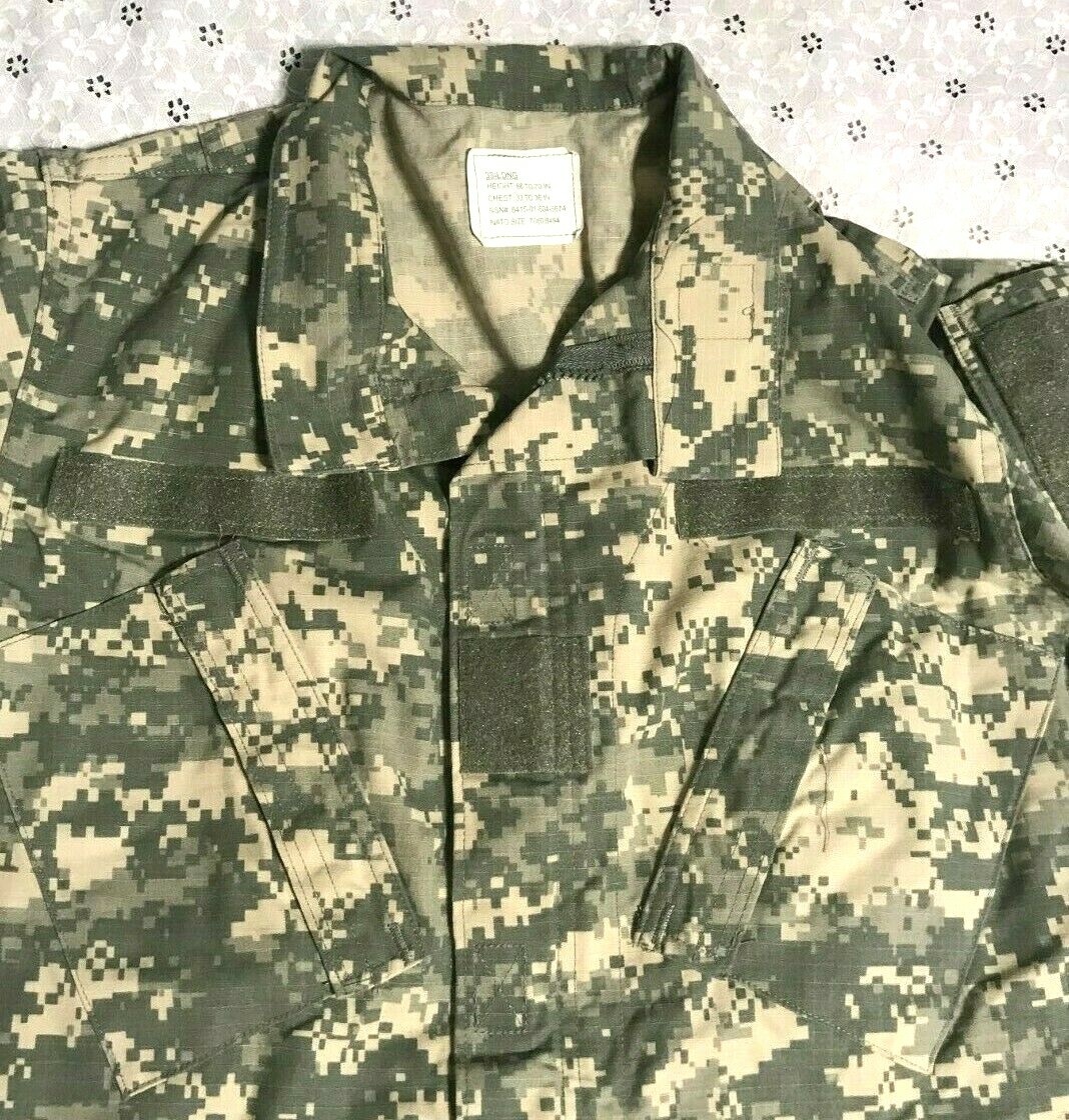 US MILITARY ALTERNATE ARMY COMBAT UNIFORM COAT MEN'S 33 LONG CAMO CAMOUFLAGE