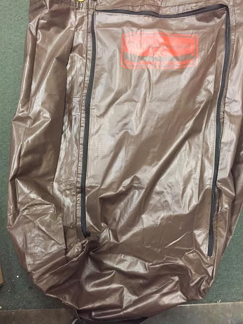 (6) RUBBERMAID VINYL REPLACEMENT BAGS Brown for Maid Cart Zippered hotel motel