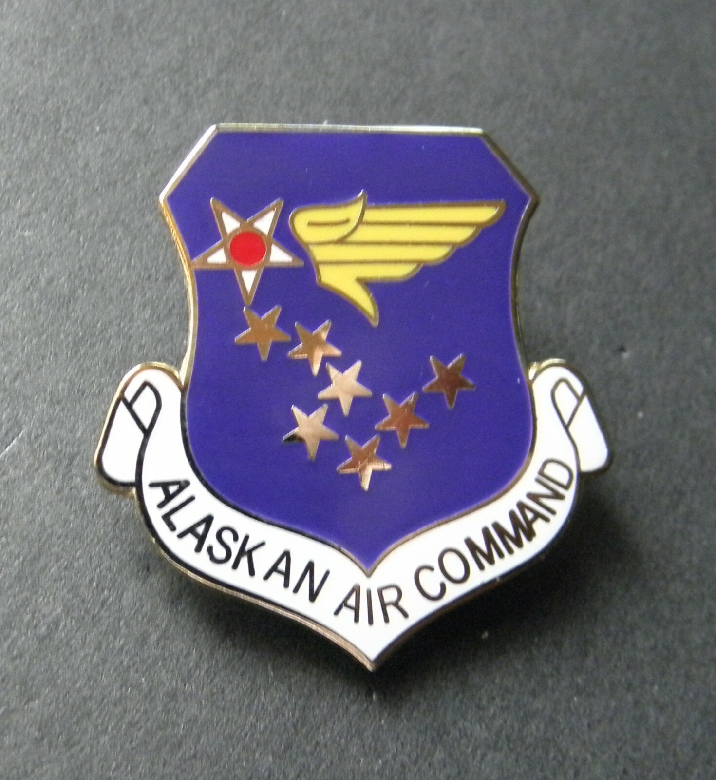 ALASKA AIR COMMAND ALASKAN LAPEL PIN BADGE 1 INCH