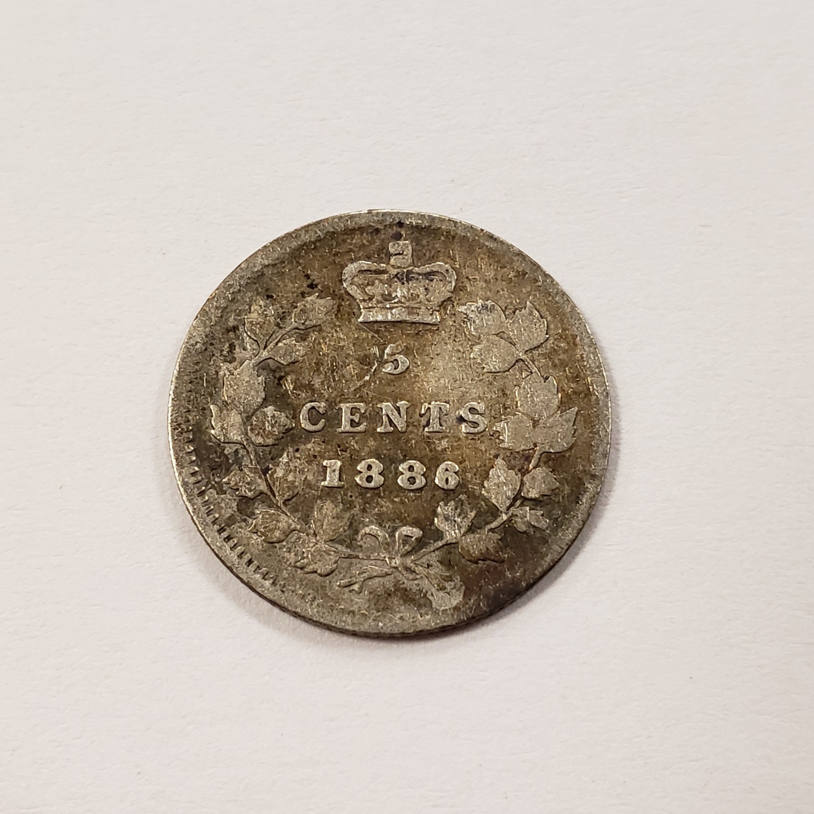 1886 5c Canada Five Cents Silver .0346 ASW - KM2 - SKU-Q5105