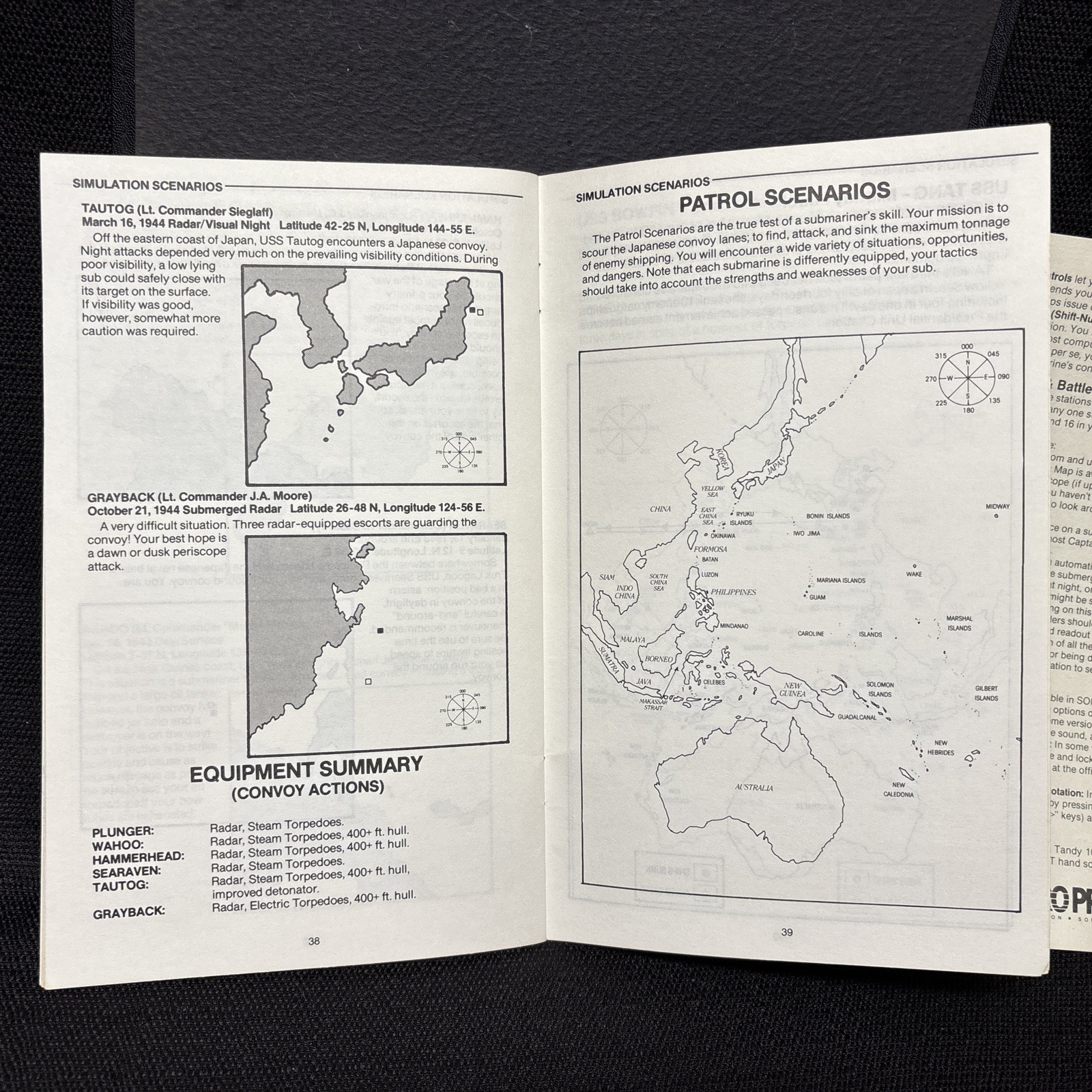 1985 SILENT SERVICE Tactical Operations Manual Submarine Simulation MicroProse