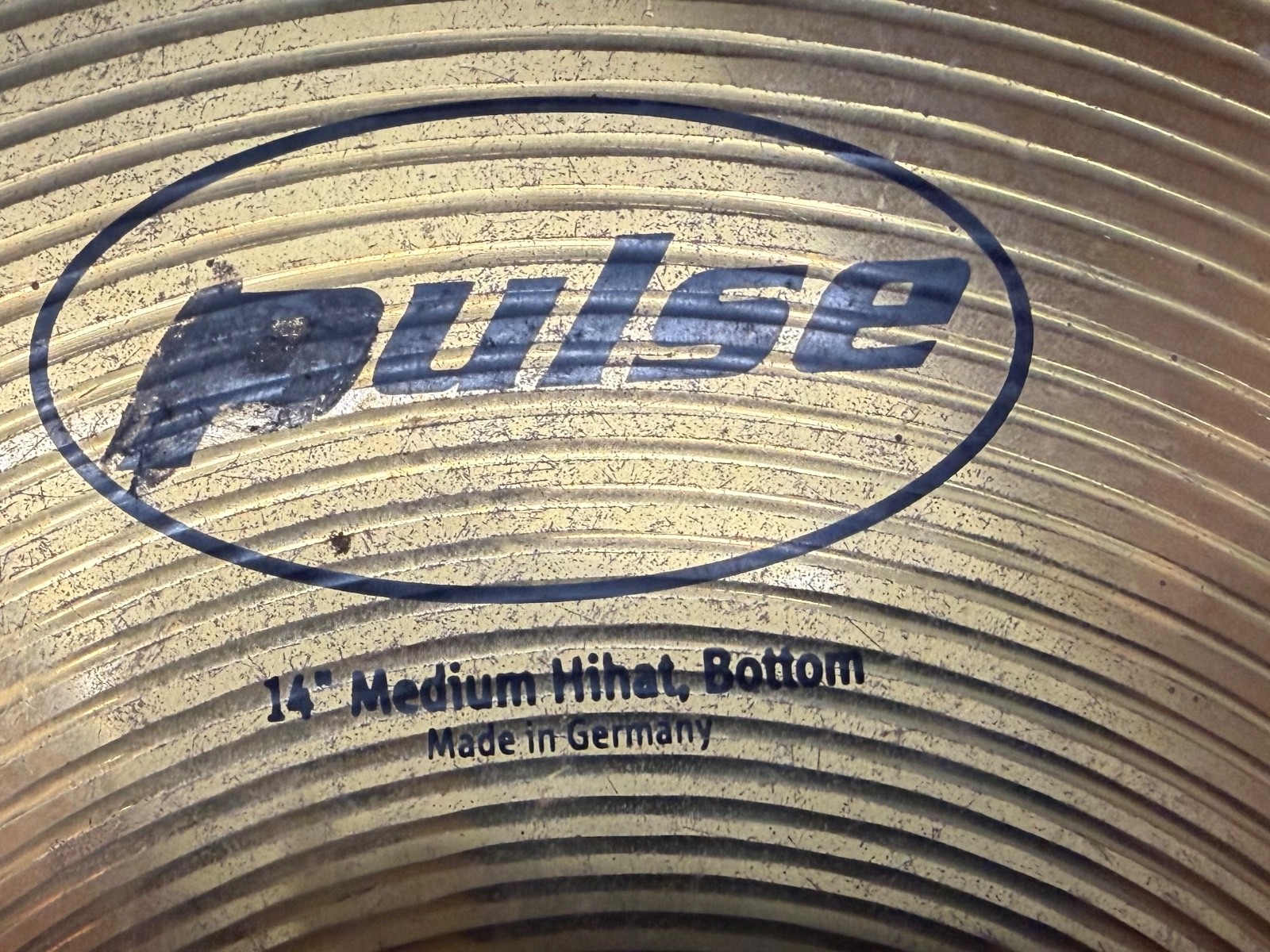 Pulse 14" Medium Hihat Bottom Drum Cymbal Made in Germany