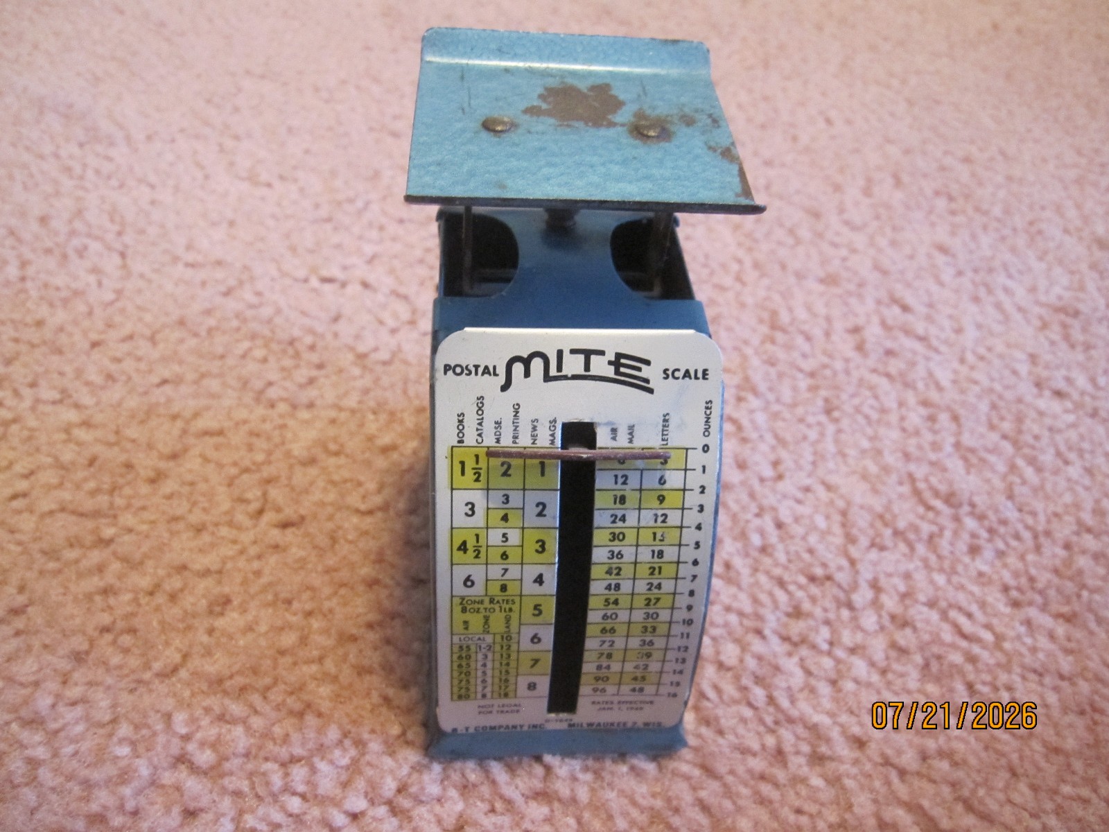 Postal MITE Scale , 8 oz by BT Company
