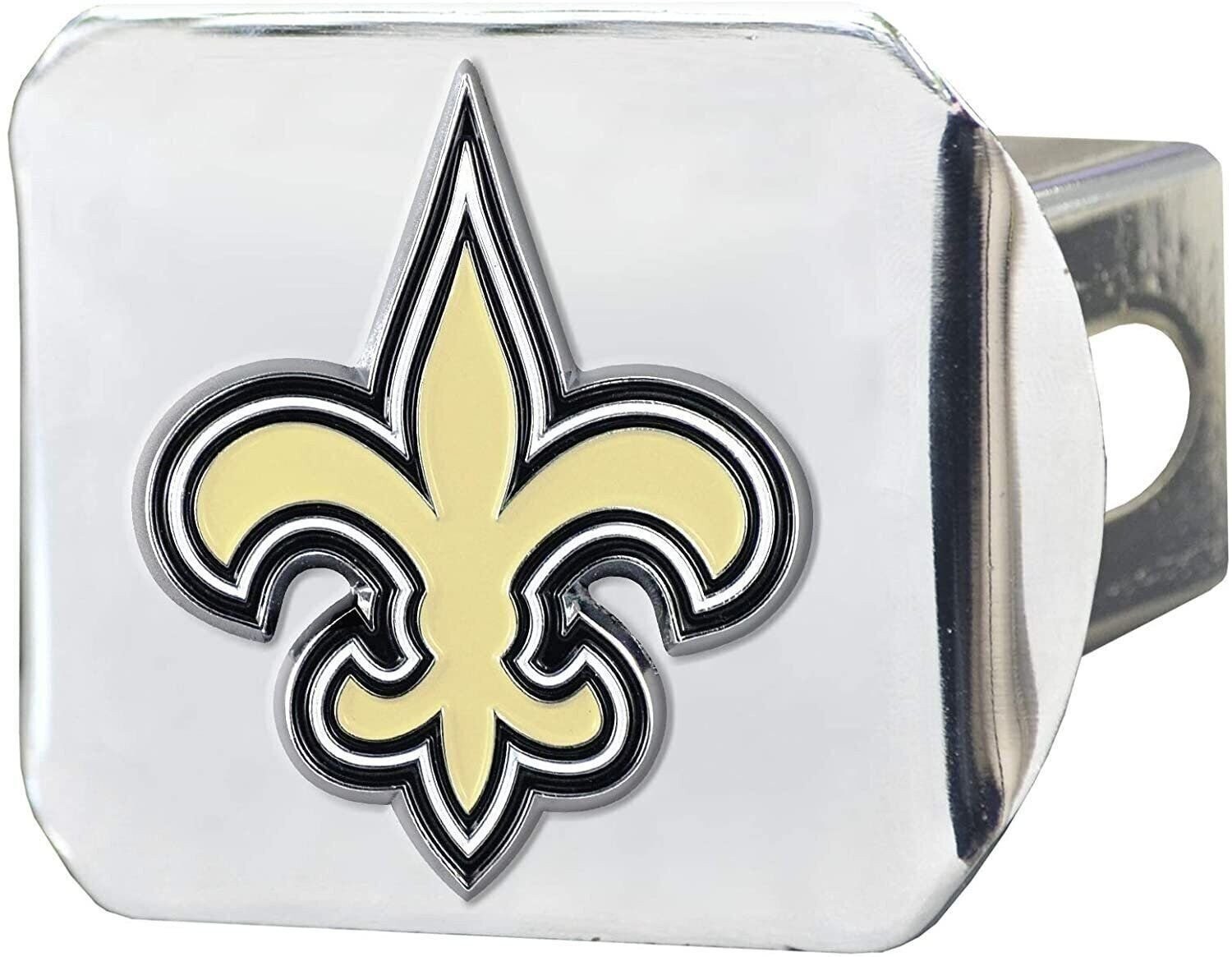 New Orleans Saints Hitch Cover Solid Metal with Raised Color Metal Emblem 2"...