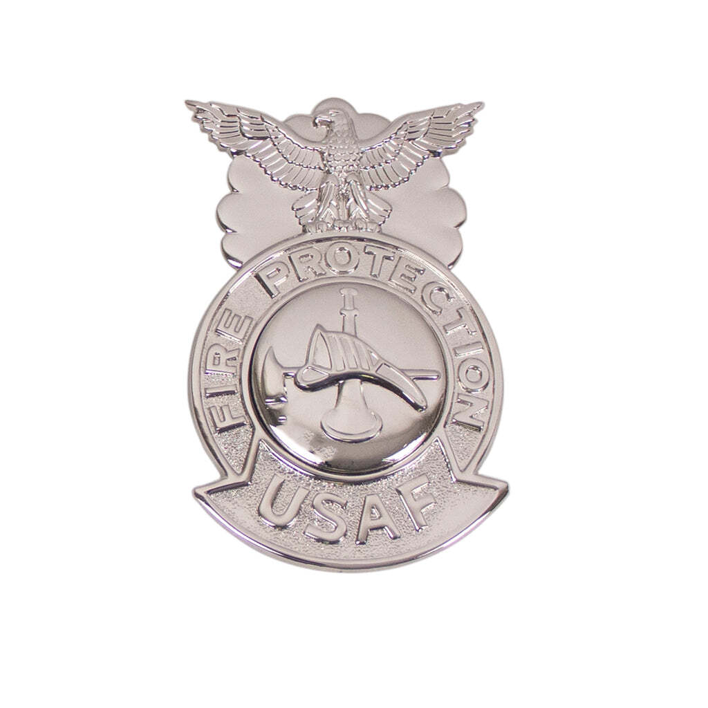 US Air Force USAF Genuine Fire Protection Fire Fighter Badge Regulation Size