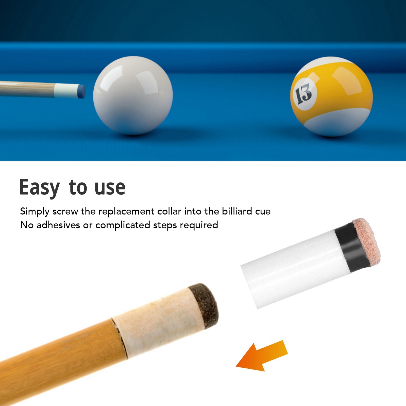 12pcs Billiard Tips Professional Lightweight and Pool Tips