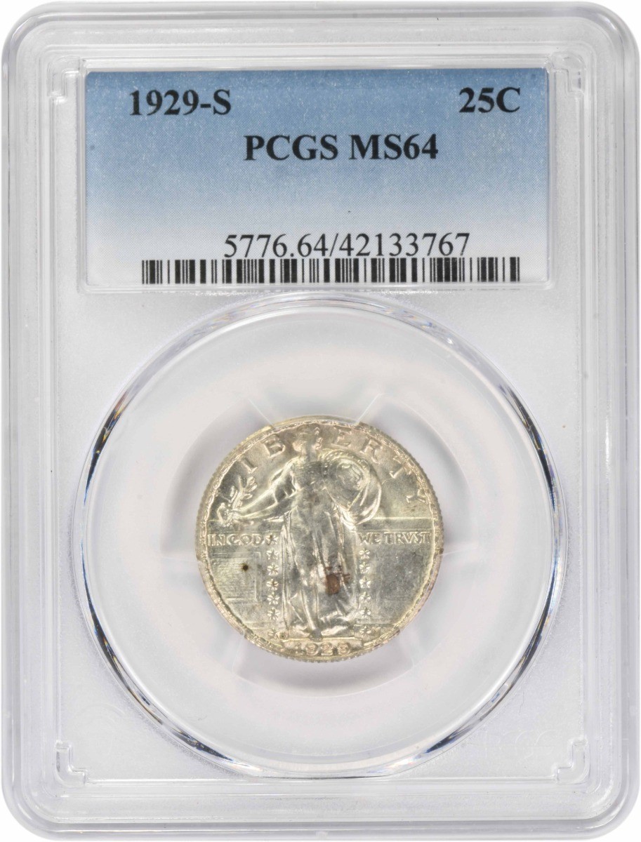 1929-S Standing Liberty Silver Quarter MS64 PCGS