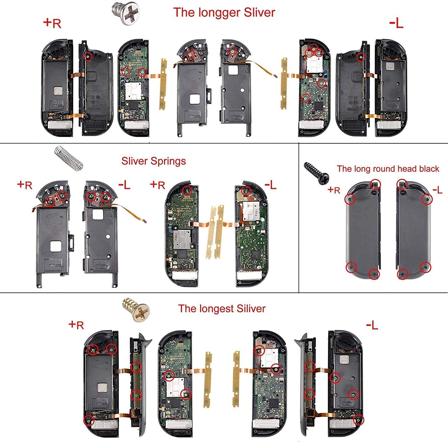 Joy Con Housing Shell Buttons for Nintendo Switch & OLED Replacement Left Right