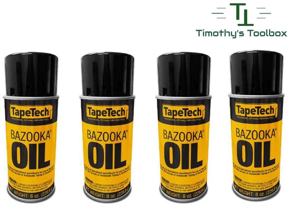 Ames TapeTech Bazooka Oil Drywall Taping Tool Lubricant 8 Oz. Ea. Case Of 4
