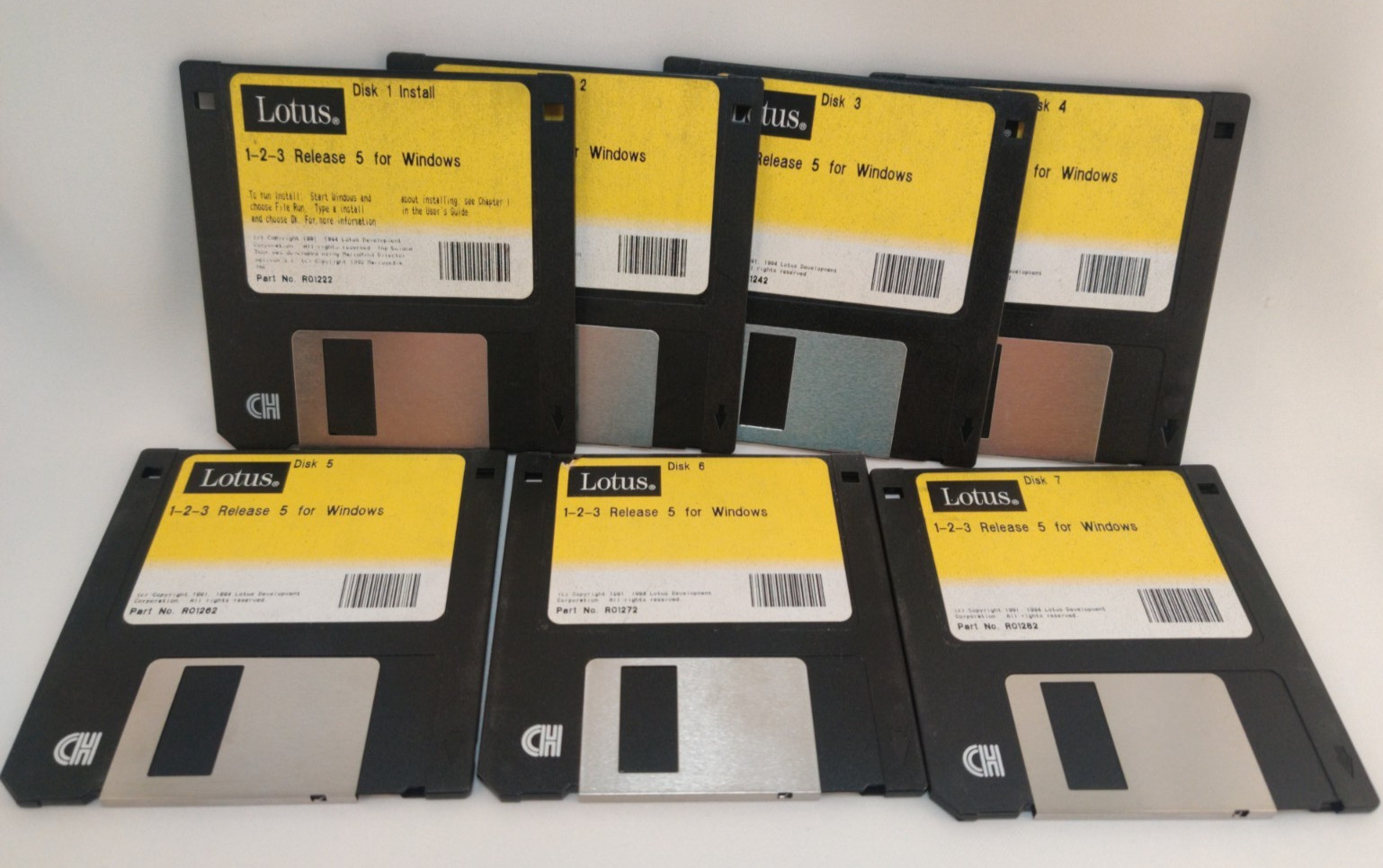 Lotus 1-2-3 Release 5 for Windows Disks ( 1 through 7) 3.5" Floppy Disks