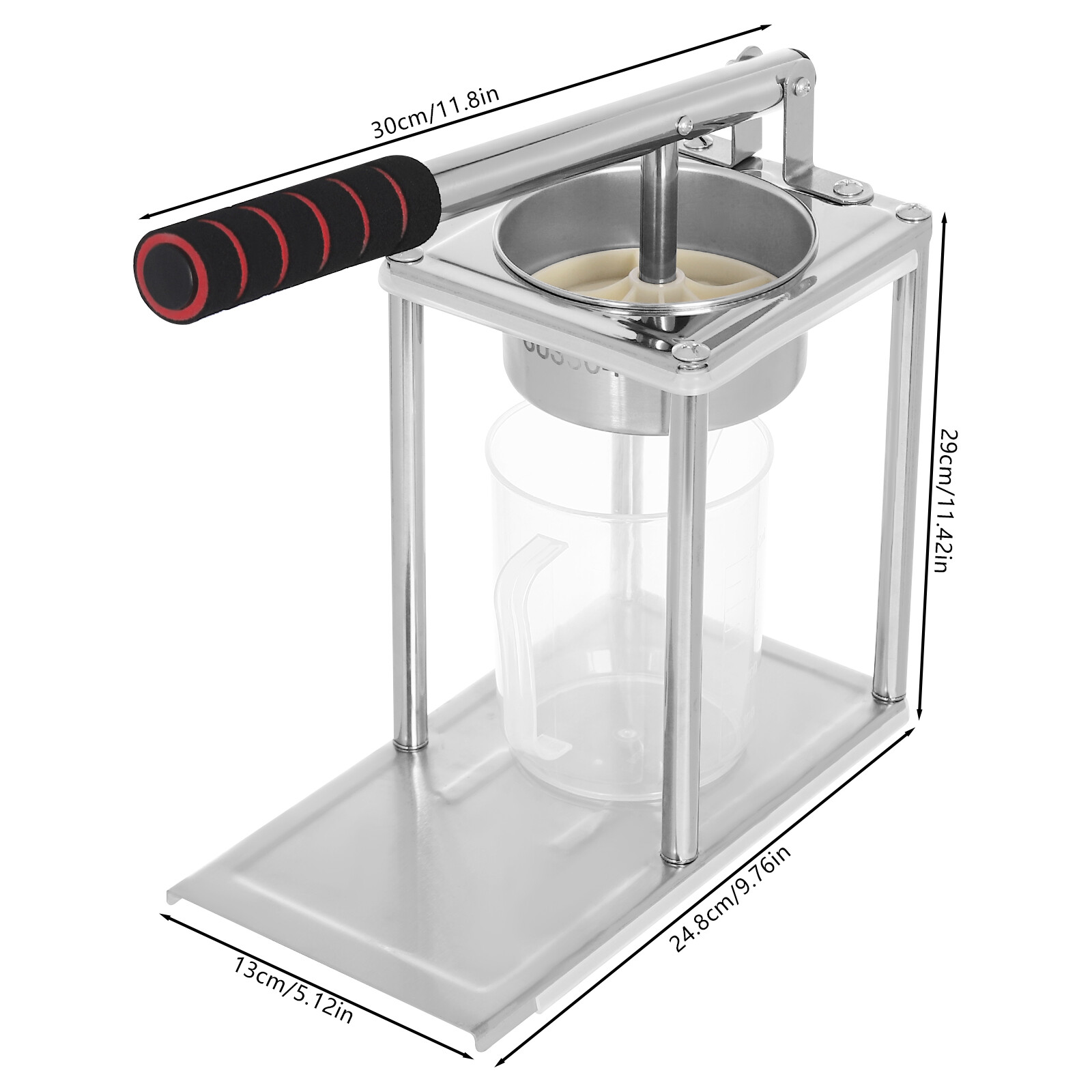 Manual Hand Flat Press Orange Lemon Juicer Fruit Squeezer Press Machine SUS304