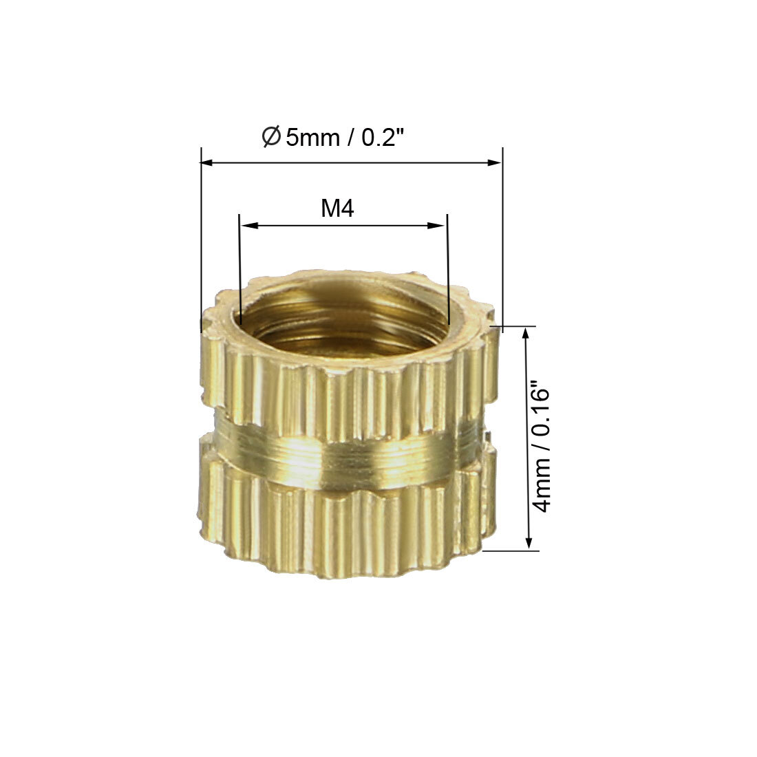 100 Pcs M4x0.7 Insert Embedment Nut,for 3D Printer