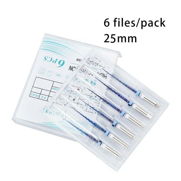 6PCS S2 Dental Engine Use Rotary Heat Activated Canal Root Endodontic Files 25mm