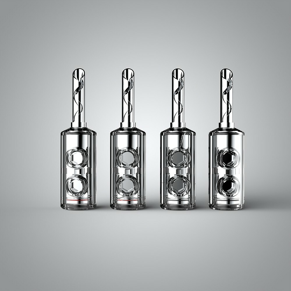 Double Hex Screws Locking Rhodium Plated BFA Banana Plugs DIY Cable