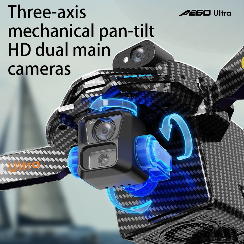 AE60 Screen Control Drone GPS FPV 7KM 3-axis Gimbal 4K Camera Obstacle Avoidance