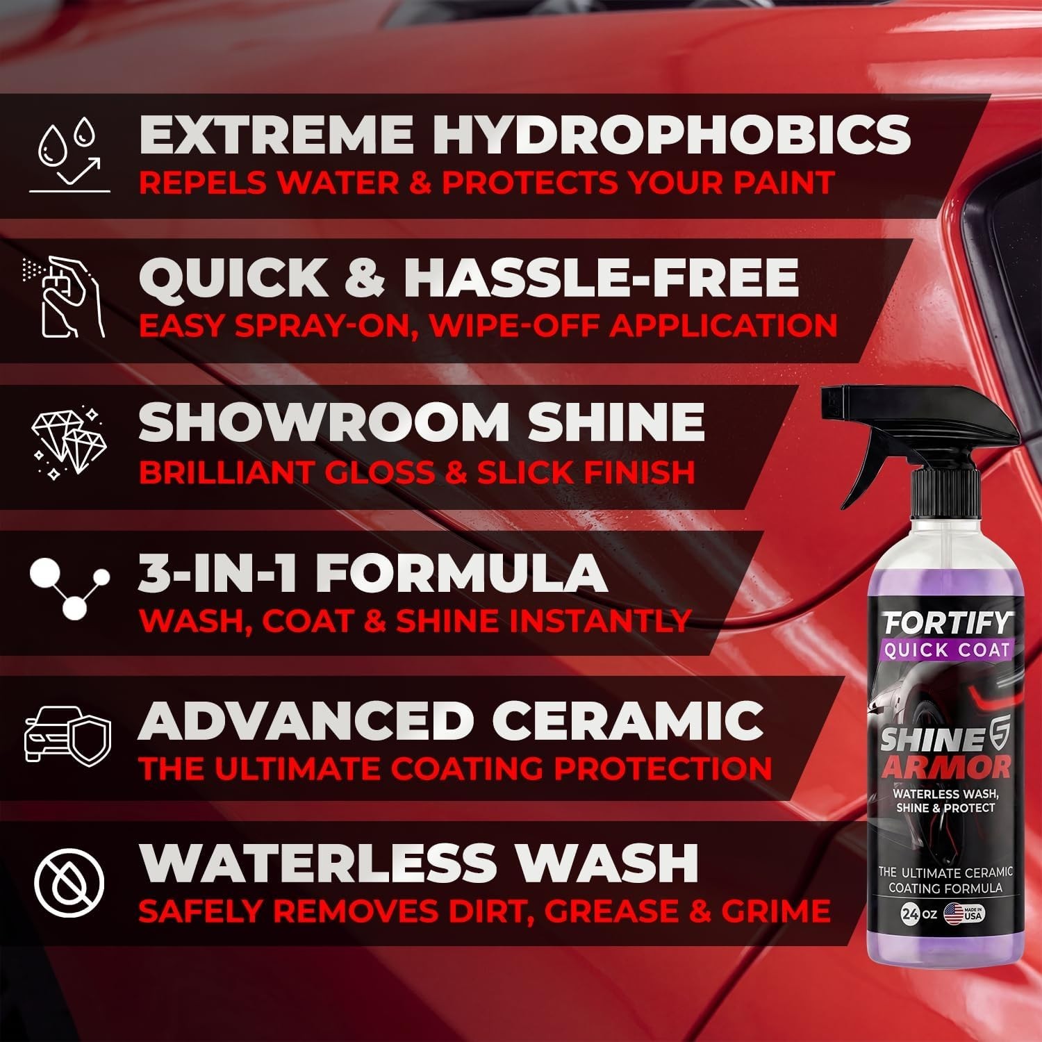 Ceramic Coating Spray - Clean, Glossy, Protected Paint in 15 Minutes Flat | 1...