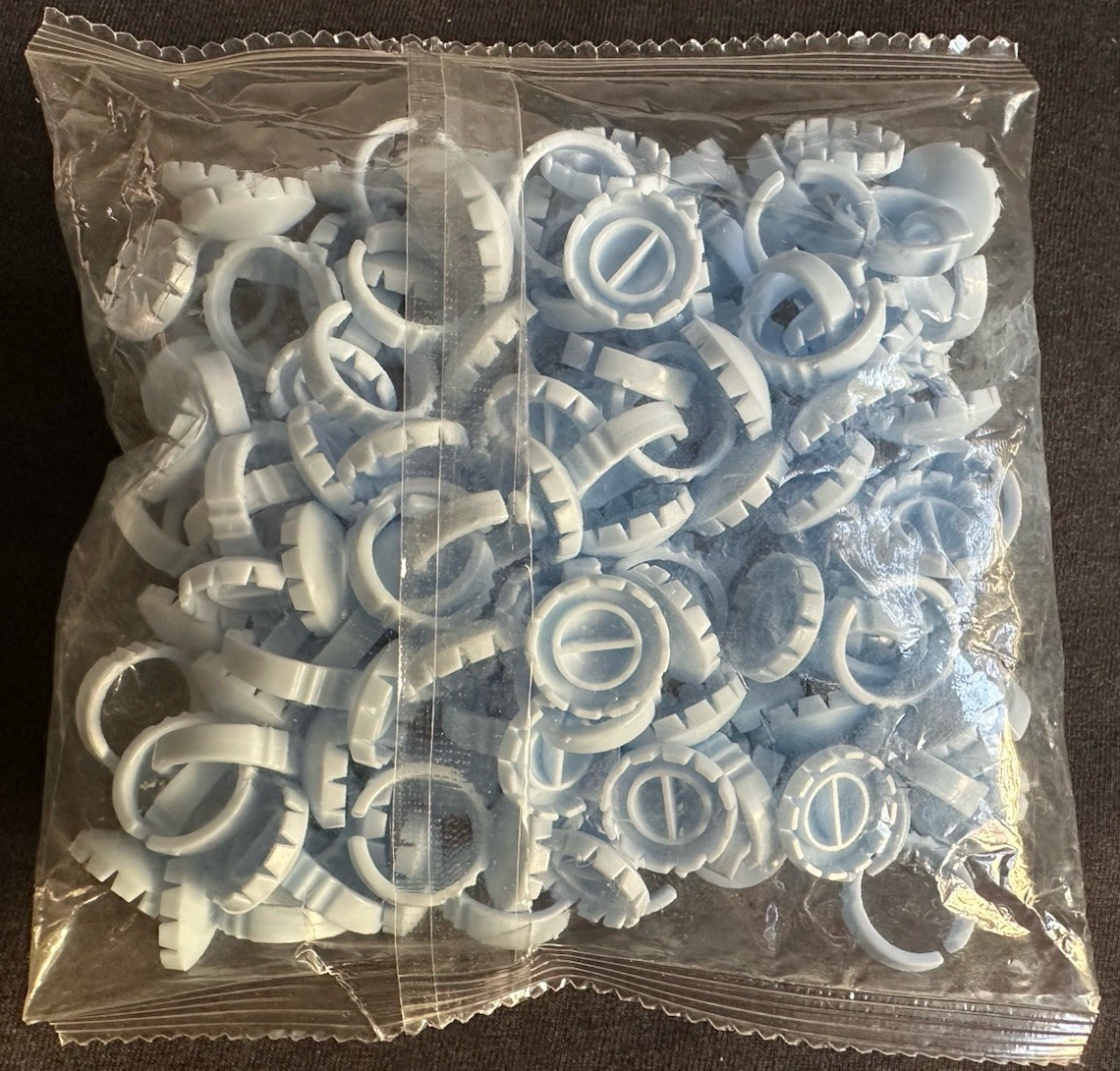 Disposable Baby Blue Glue Rings For Volume Extensions 100 pcs Brand New