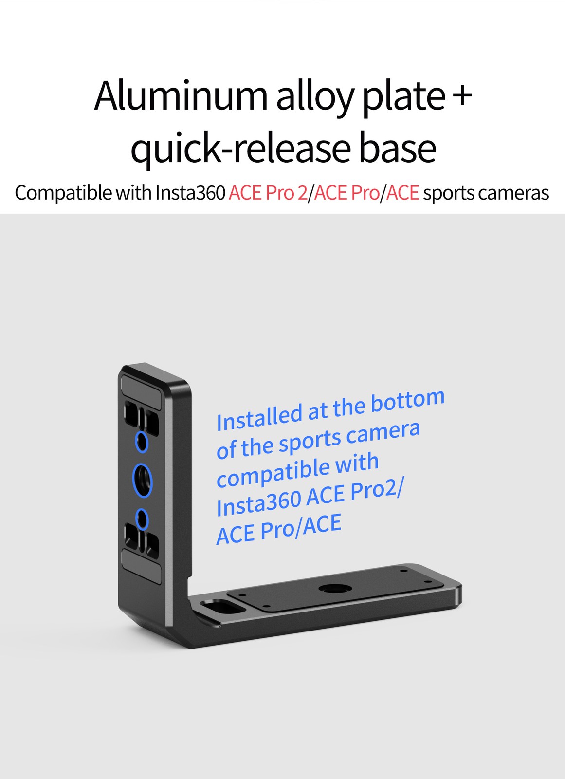 Magentic Base Mount for Insta360 Ace Pro 2 /Ace /Ace Pro L Plate Camera Stand