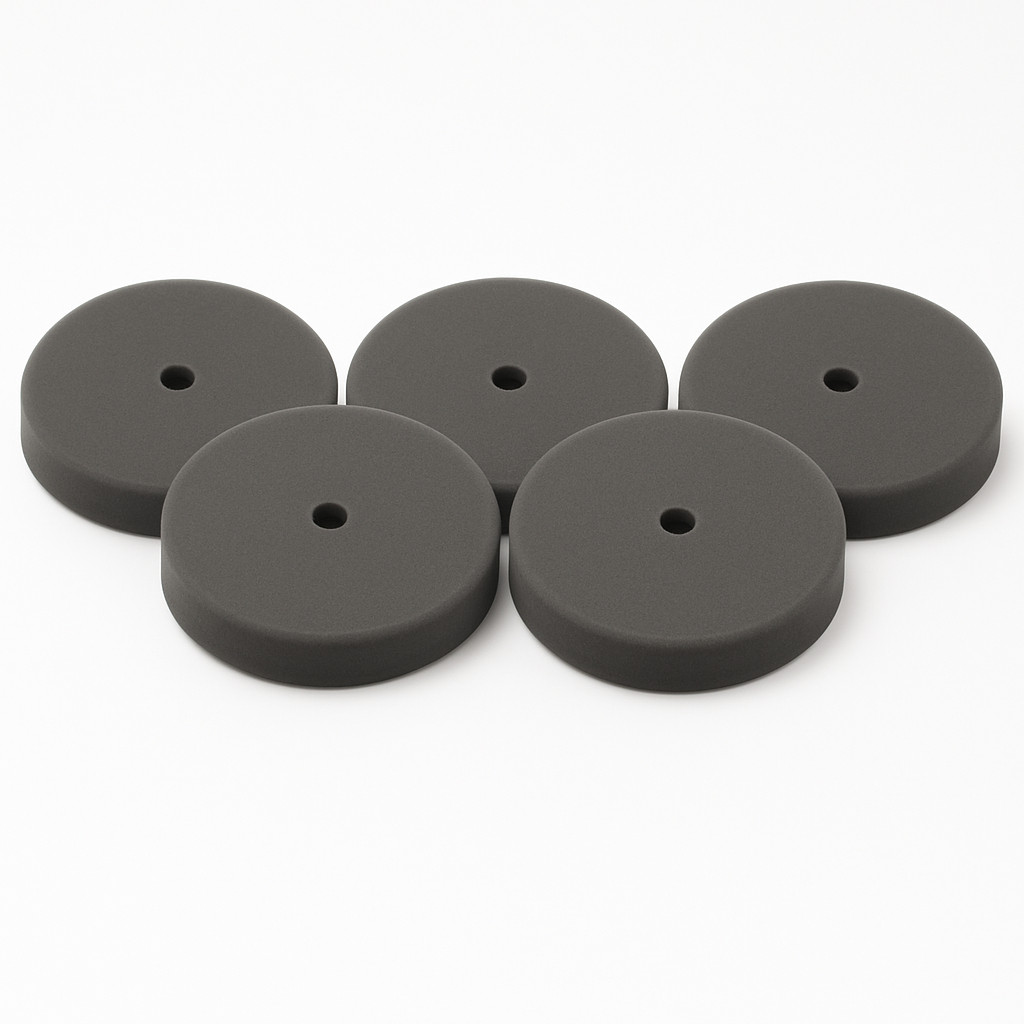Milwaukee 7" Black Foam Finishing Pads 5-Pack Car Buffing Polishing Tools